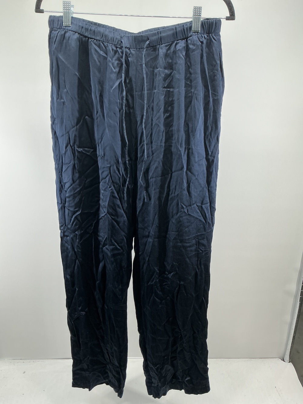 100% Washable Silk Drawstring Wide Leg Pants - 30"